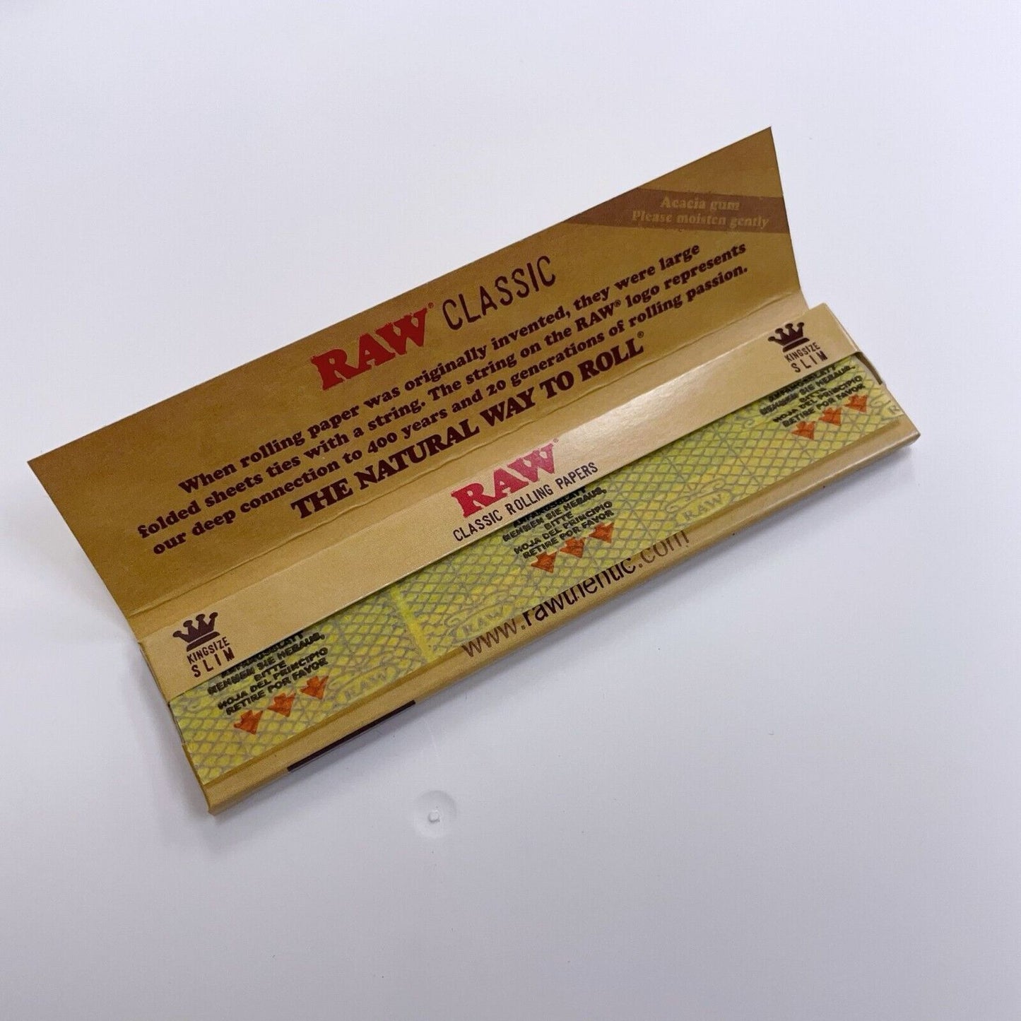 5PK RAW Classic King Size Rolling Papers