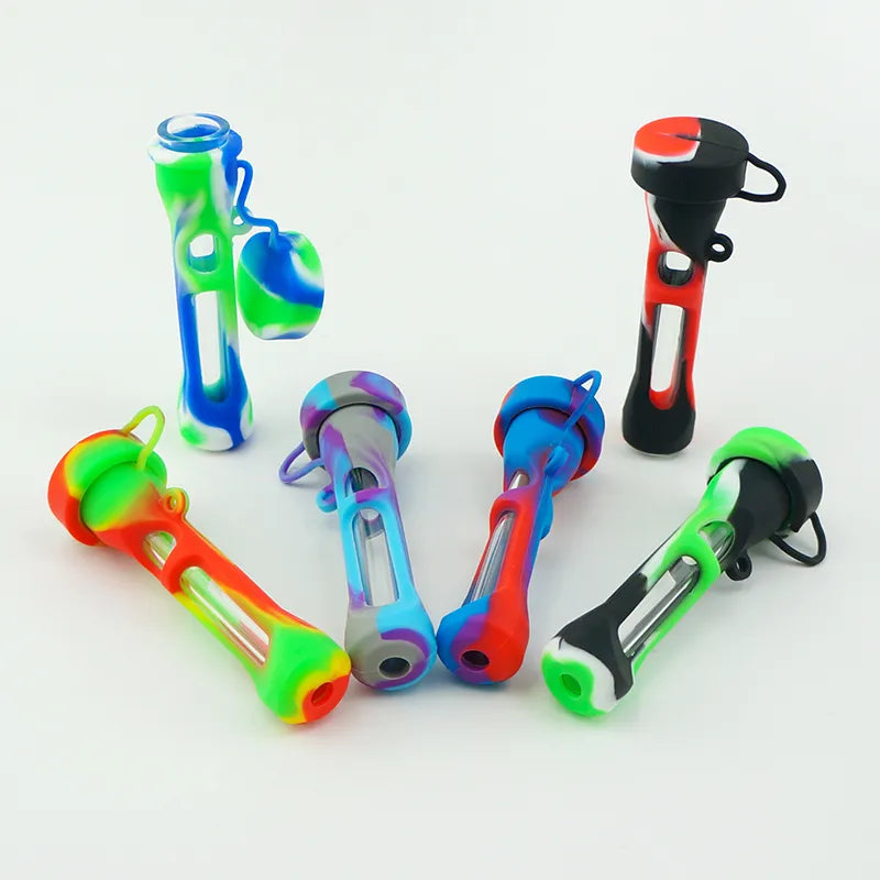 Psychedelic Silicone Glass Hybrid One-Hitter