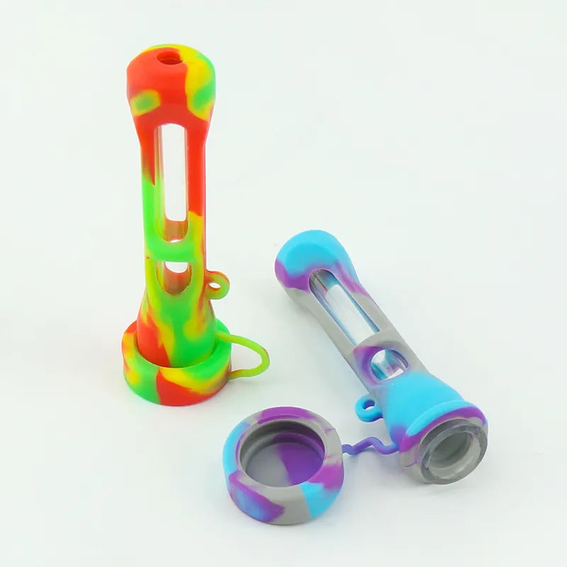 Psychedelic Silicone Glass Hybrid One-Hitter