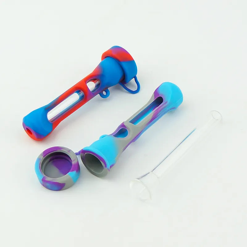 Psychedelic Silicone Glass Hybrid One-Hitter