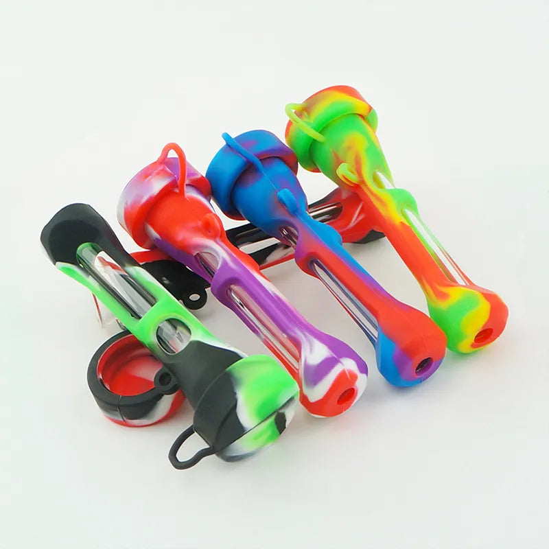 Psychedelic Silicone Glass Hybrid One-Hitter