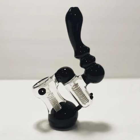 Black Handle Double Herb Pipe