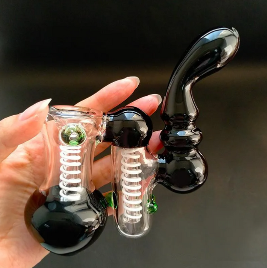 Black Handle Double Herb Pipe