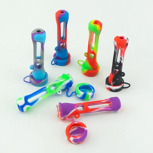 Psychedelic Silicone Glass Hybrid One-Hitter